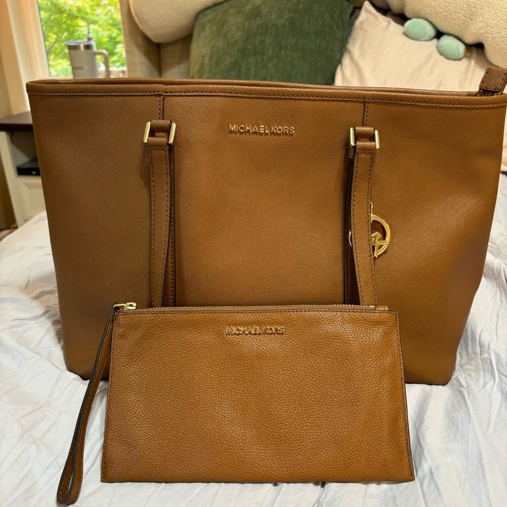 Michael Kors Laptop Tote & Matching Wallet